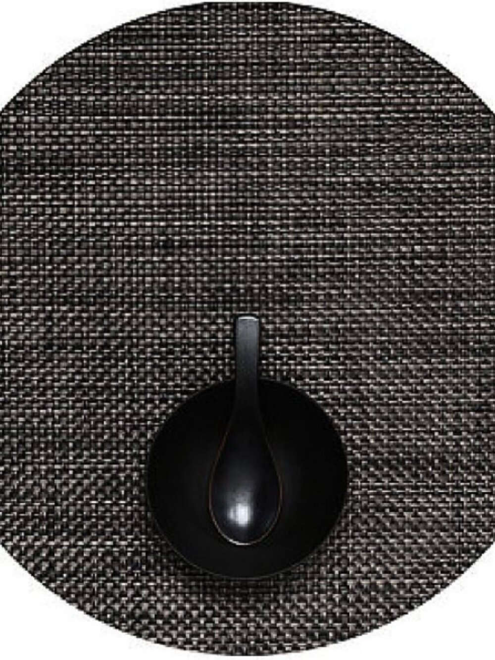 Chilewich Basketweave Round Placemat in Black